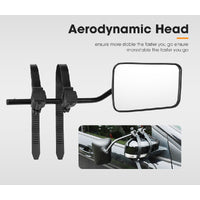 SAN HIMA Pair Towing Mirrors Universal Multi Fit Clamp On 4X4 Caravan Trailer