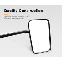 SAN HIMA Pair Towing Mirrors Universal Multi Fit Clamp On 4X4 Caravan Trailer