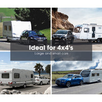 SAN HIMA Pair Towing Mirrors Universal Multi Fit Clamp On 4X4 Caravan Trailer