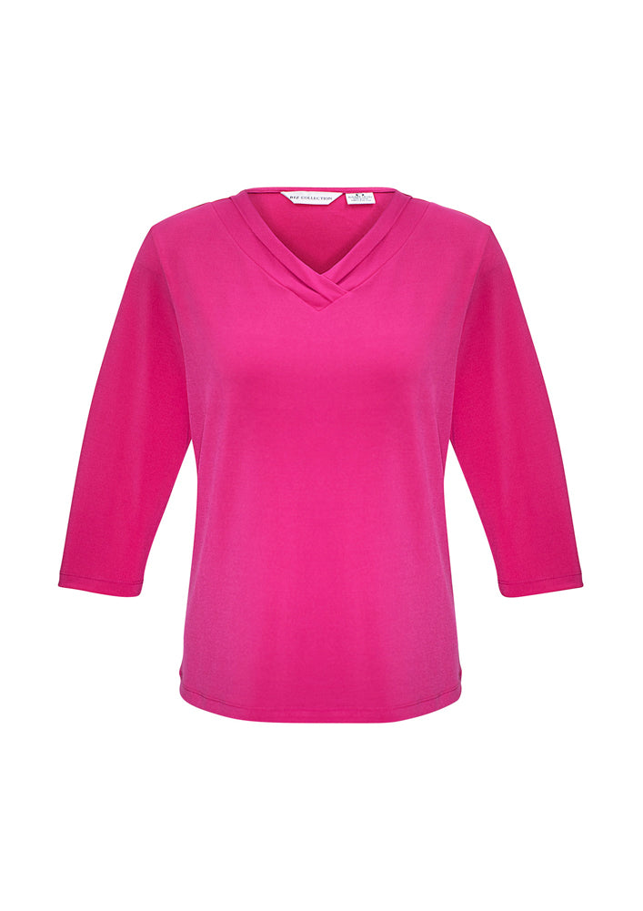 Biz Collection Ladies Lana 3/4 Sleeve Top