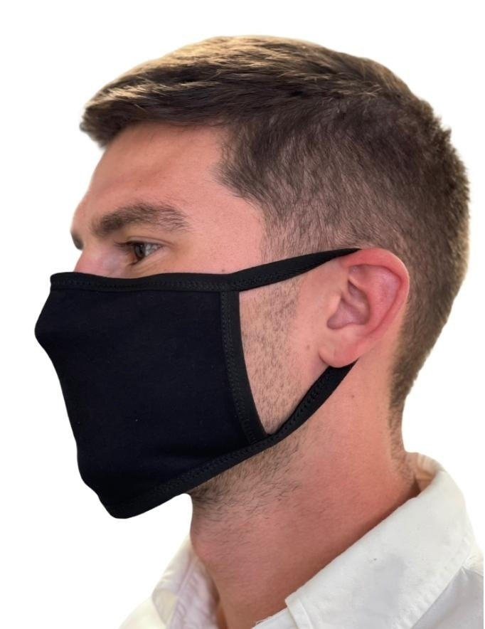 500x Black Cotton Reusable Face Masks