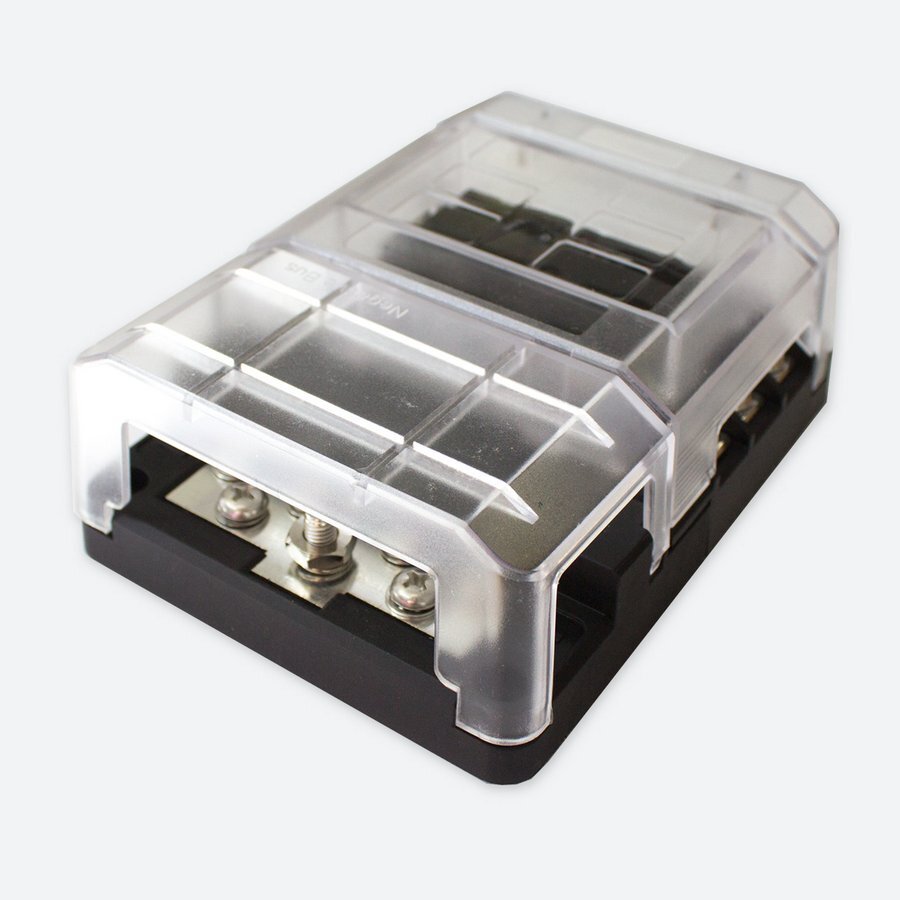 6 Gang Fuse Box with LED Indicator for Faulty Fuses Negative Bus