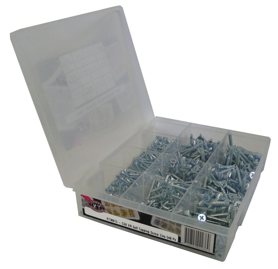 Self Tapping Screws Zinc CSK XR 540 Piece Blister Pack