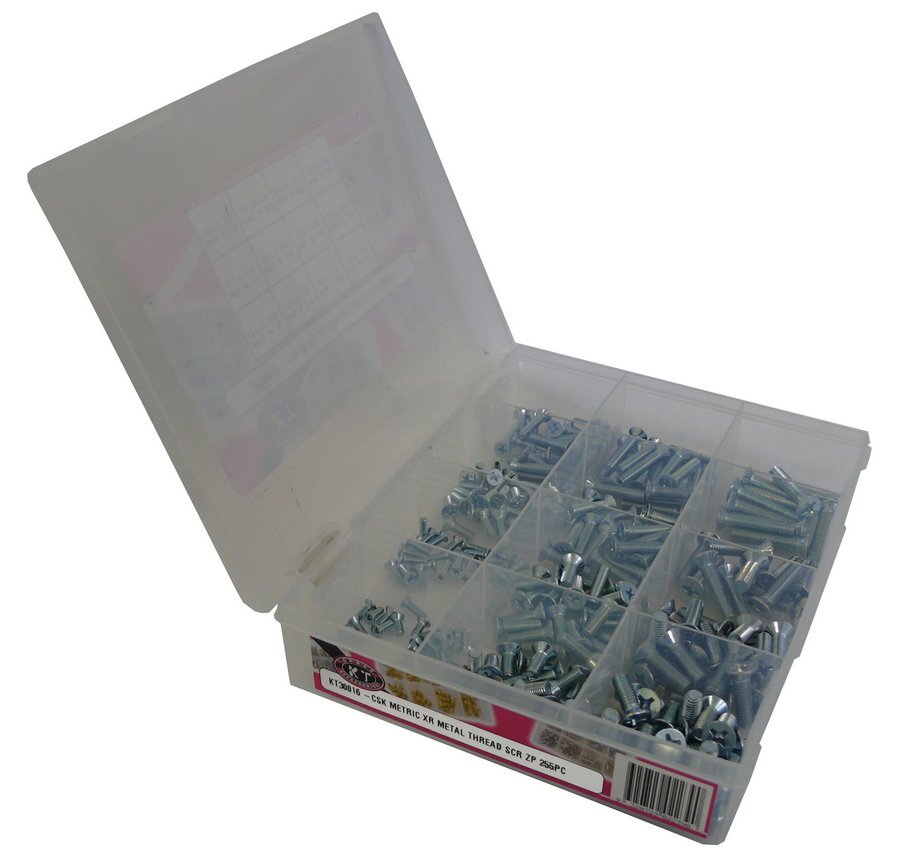 Screw CSK Metric XR Metal Thread Zp Pack 255 Pcs
