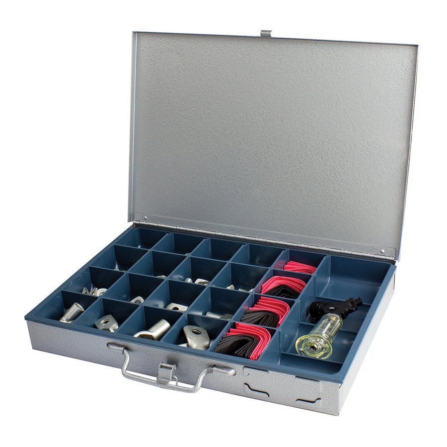 Copper Battery Lug & Heat Shrink Kit Assortment with Butane Gas Tool 255 Pieces