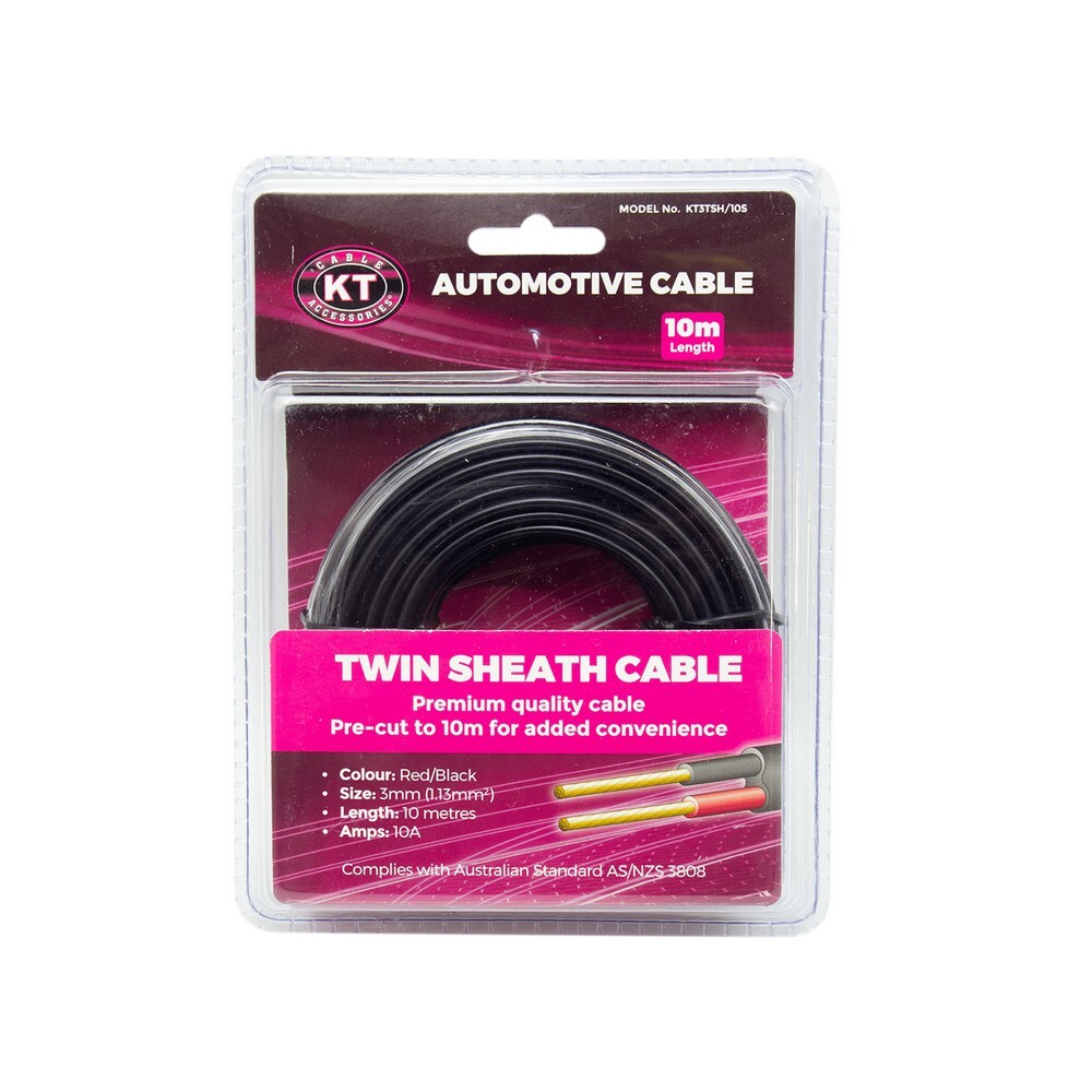 Twin Sheath Cable Pack 3mm 10m Length