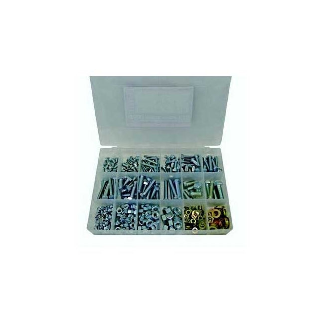 Bolt Nut & G8 Washers Fine Zinc H T 480 Piece Blister Pack