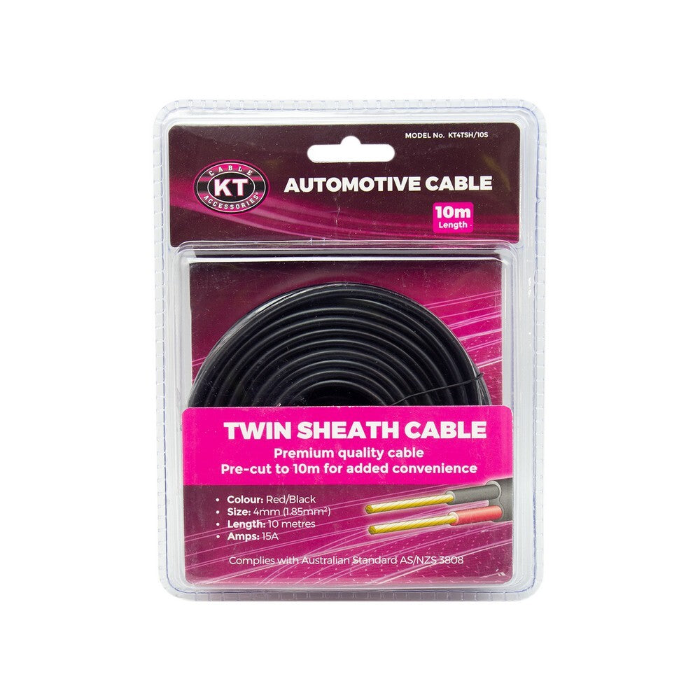 Twin Sheath Cable Pack 4mm 10m Length