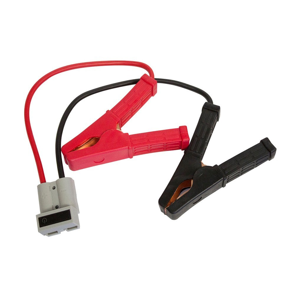 50 Amp 12-36V Connector With In-Built Voltmeter To 200A Insulated Battery Clamps (300mm)