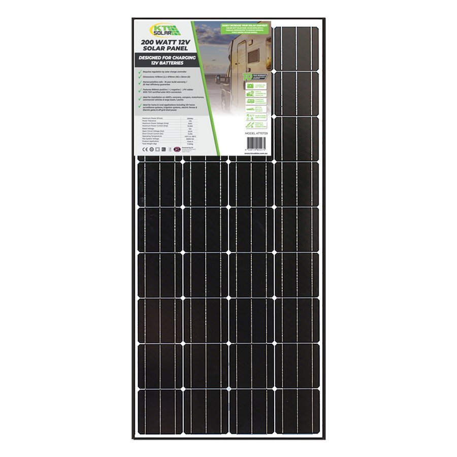 200 Watt 12V Single Cell Mono-crystalline Solar Panel