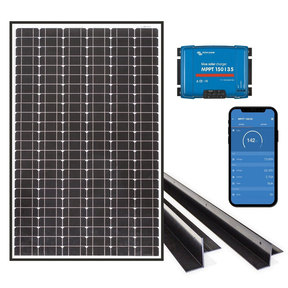 160 Watt 36 to 48V Golf Cart & Electric Vehicle Solar Charging System