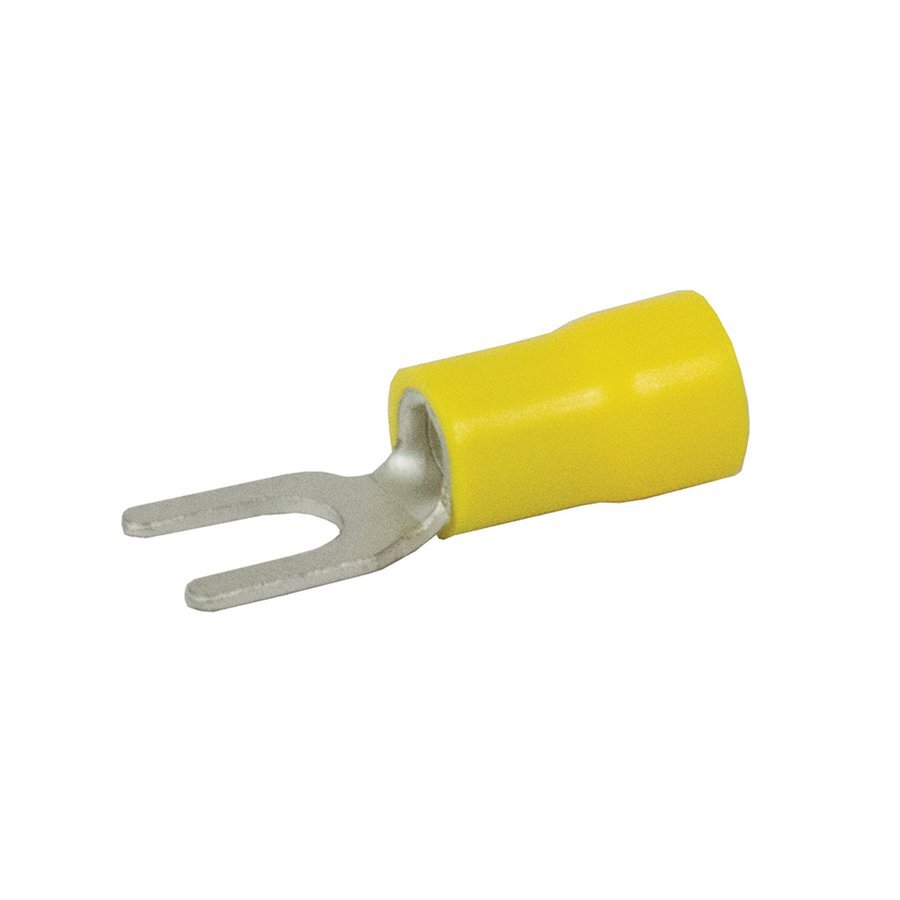 Terminals Fork Yellow 4mm Double Grip