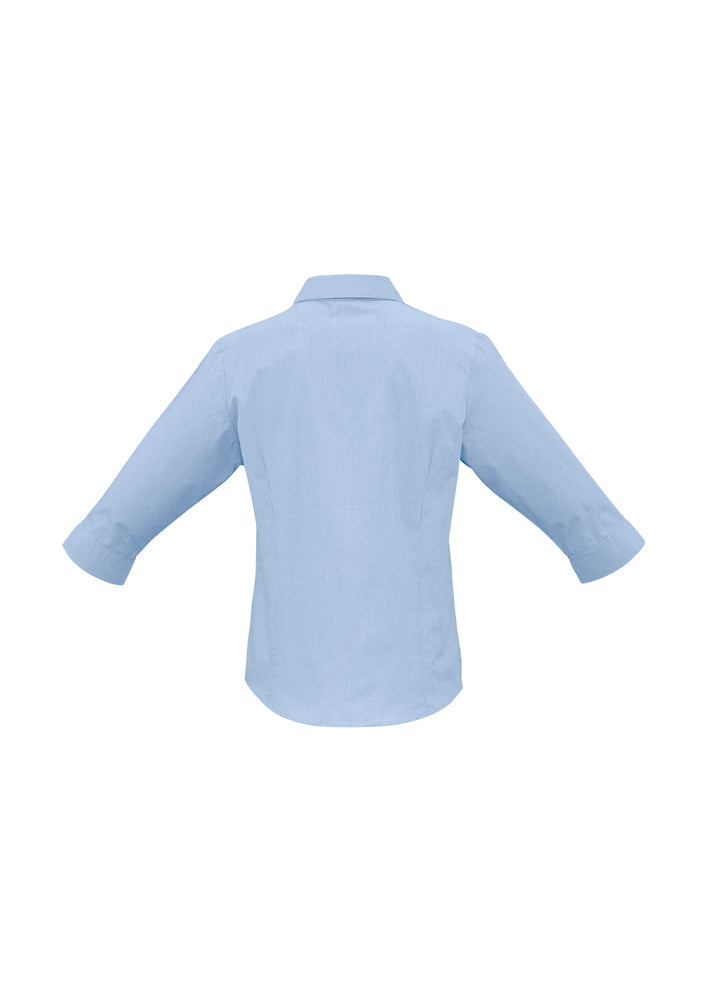 Biz Collection Ladies Micro Check 3/4 Sleeve Shirt