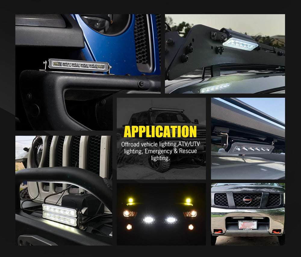 DEFEND INDUST Pair 7inch Osram LED Work Light Bar