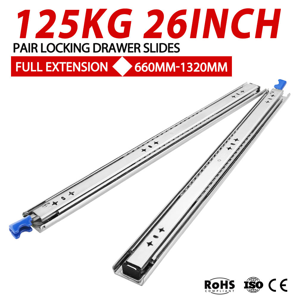 SAN HIMA 125kg Locking Drawer Slides 660mm