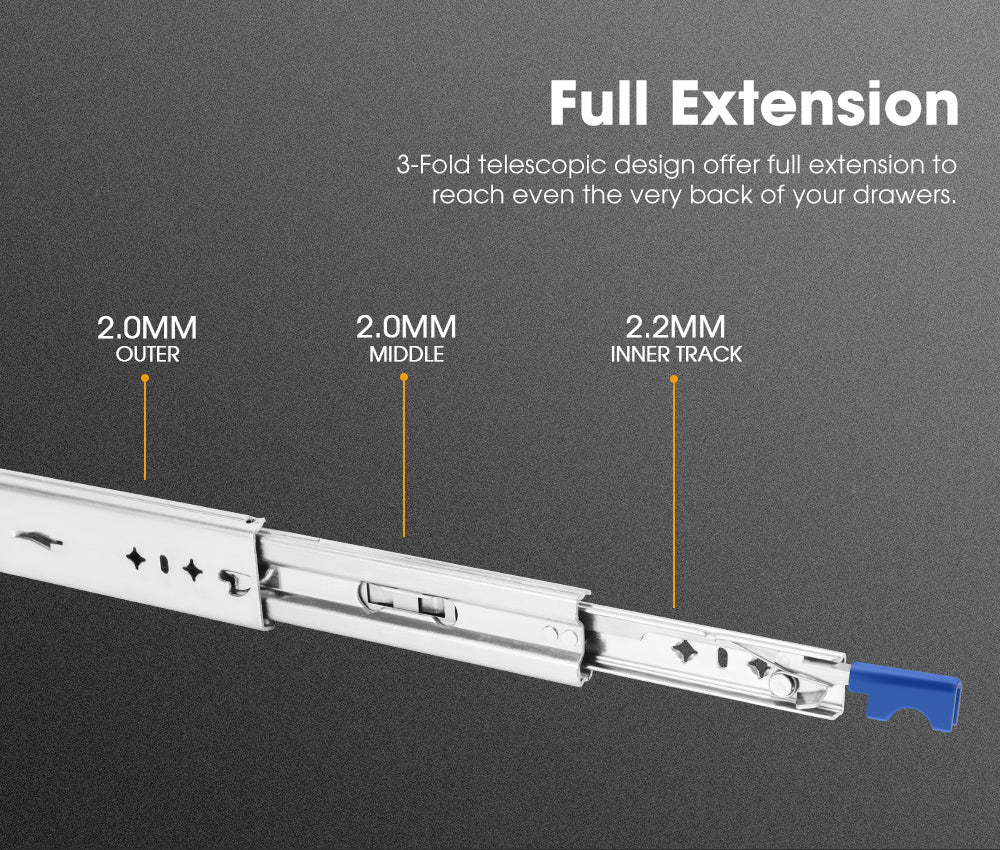 SAN HIMA 125kg Locking Drawer Slides / Runners 813mm 4wd Trailer Fridge Draw