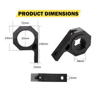 LIGHTFOX 2PCS Bullbar Mounting Bracket Kit 38 50mm Clamp LED Work Light Bar Tube Holder