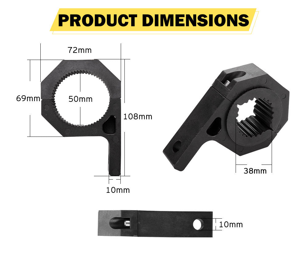 LIGHTFOX 2PCS Bullbar Mounting Bracket Kit 38 50mm Clamp LED Work Light Bar Tube Holder