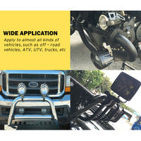 LIGHTFOX 2PCS Bullbar Mounting Bracket Kit 38 50mm Clamp LED Work Light Bar Tube Holder