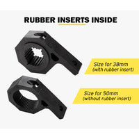 LIGHTFOX 2PCS Bullbar Mounting Bracket Kit 38 50mm Clamp LED Work Light Bar Tube Holder