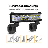 LIGHTFOX 2PCS Bullbar Mounting Bracket Kit 38 50mm Clamp LED Work Light Bar Tube Holder
