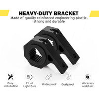 LIGHTFOX 2PCS Bullbar Mounting Bracket Kit 38 50mm Clamp LED Work Light Bar Tube Holder