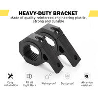 LIGHTFOX 2PCS Bullbar Mounting Bracket Kit 38 50mm Clamp LED Work Light Bar Tube Holder