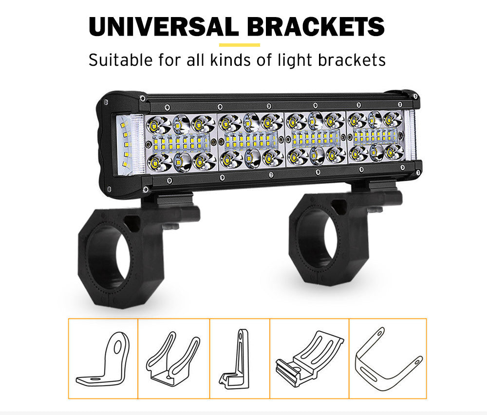 LIGHTFOX 2PCS Bullbar Mounting Bracket Kit 48 50mm Clamp LED Work Light Bar Tube Holder