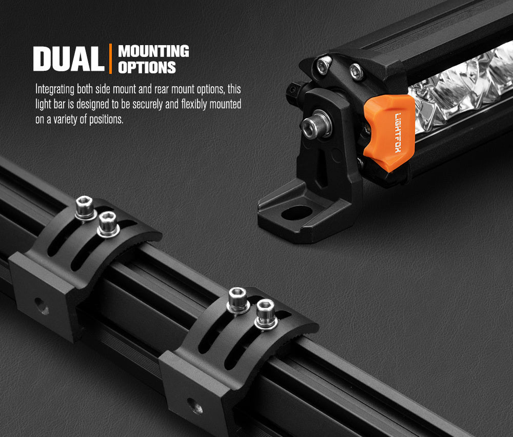 LIGHTFOX 20inch Osram LED Light Bar Super Slim Single Row Spot Flood Beam Offroad