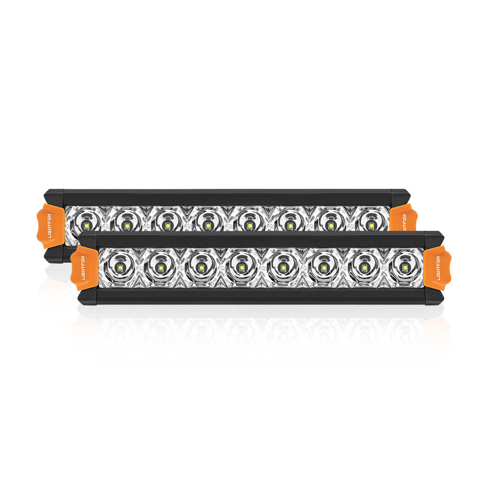 LIGHTFOX Pair 8inch Osram LED Light Pods Spot Beam Driving Light Bar Offroad 4x4