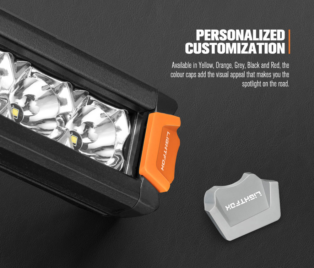 LIGHTFOX Pair 8inch Osram LED Light Pods Spot Beam Driving Light Bar Offroad 4x4