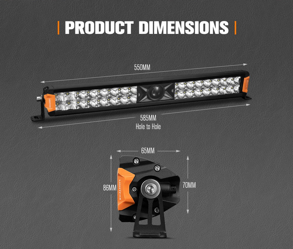 Lightfox 22inch Rigel Osram Laser LED Light Bar Dual Rows Combo Driving Lamp
