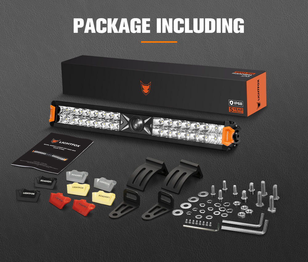 Lightfox 22inch Rigel Osram Laser LED Light Bar Dual Rows Combo Driving Lamp