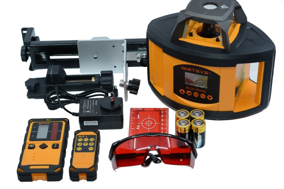 Metsys Dual grade rotationg self level construction laser horizontal and vertical digital with tripod and 5m staff