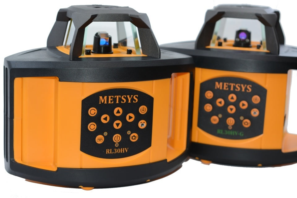 Metsys rotating self level construction laser horizontal and vertical with tripod and 5m staff