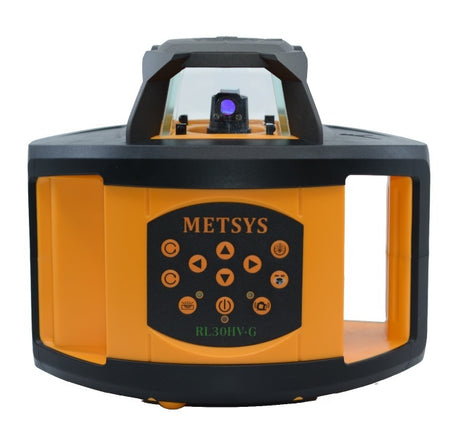 Metsys rotating self level construction laser horizontal and vertical green beam with tripod and 5m staff