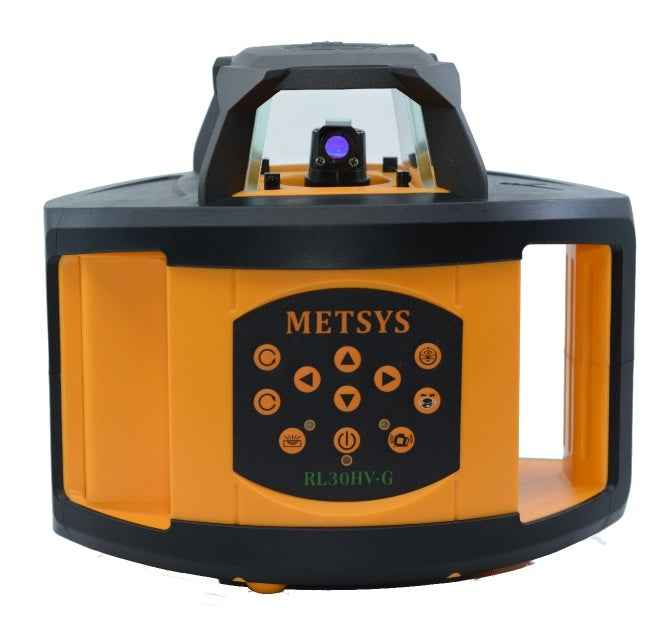 Metsys rotating self level construction laser horizontal and vertical green beam