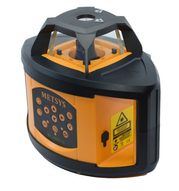 Metsys rotating self level construction laser horizontal and vertical green beam
