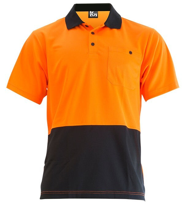 KM Workwear Short Sleeve Two Tone Polo Shirt