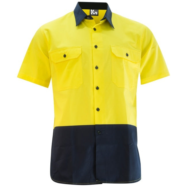 KM Workwear Short Sleeve Two Tone Drill Shirt