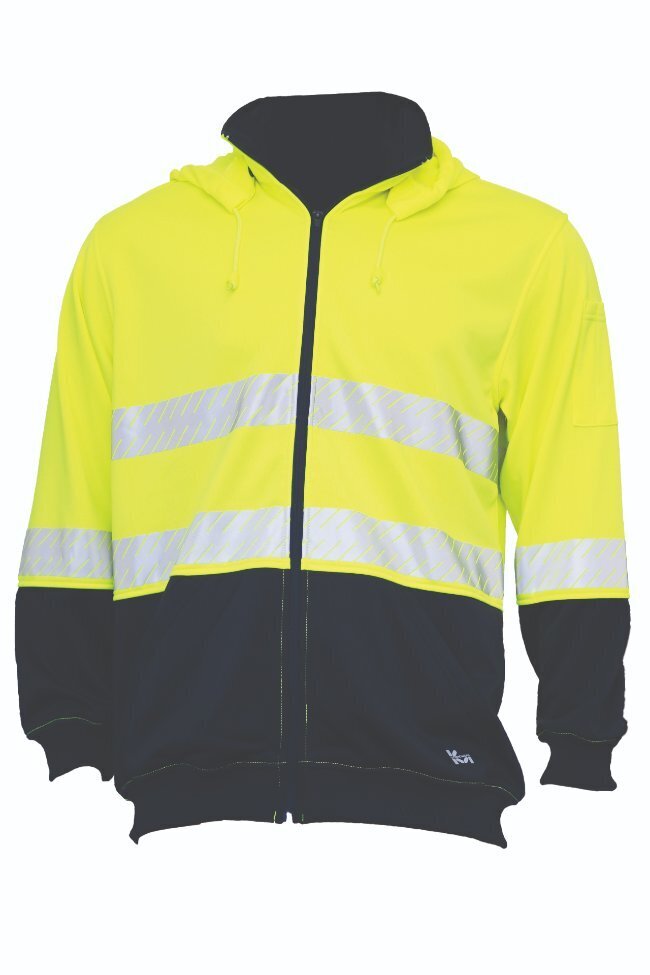 KM Workwear Zip-Through Fleece Hoodie with Tape