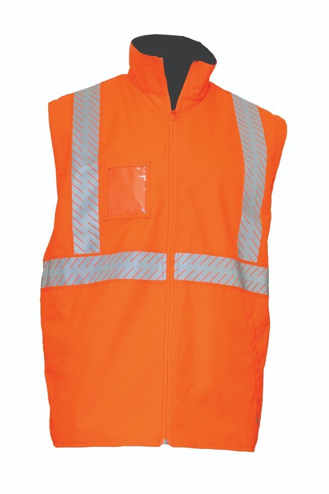 KM Workwear Fleece-Lined Waterproof Vest with Tape