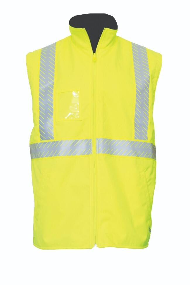 KM Workwear Fleece-Lined Waterproof Vest with Tape