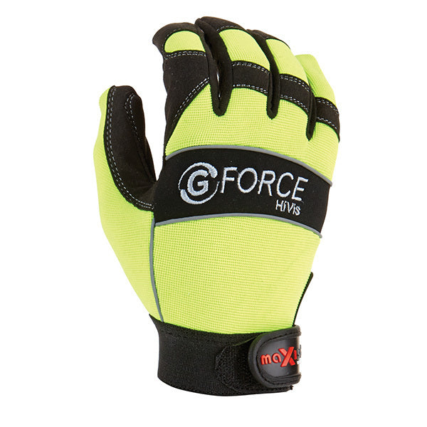 G-Force Hi-Vis Mechanics Glove full finger