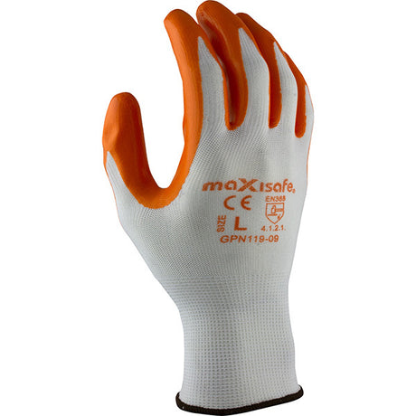 Maxisafe Red Nitrile Coated Polyester Glove 5 pack