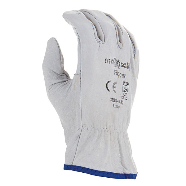 Maxisafe Natural Full-Grain Leather Rigger Glove Small