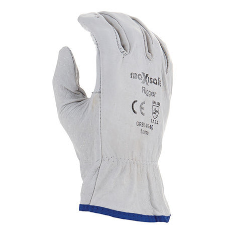 Maxisafe Natural Full-Grain Leather Rigger Glove Small