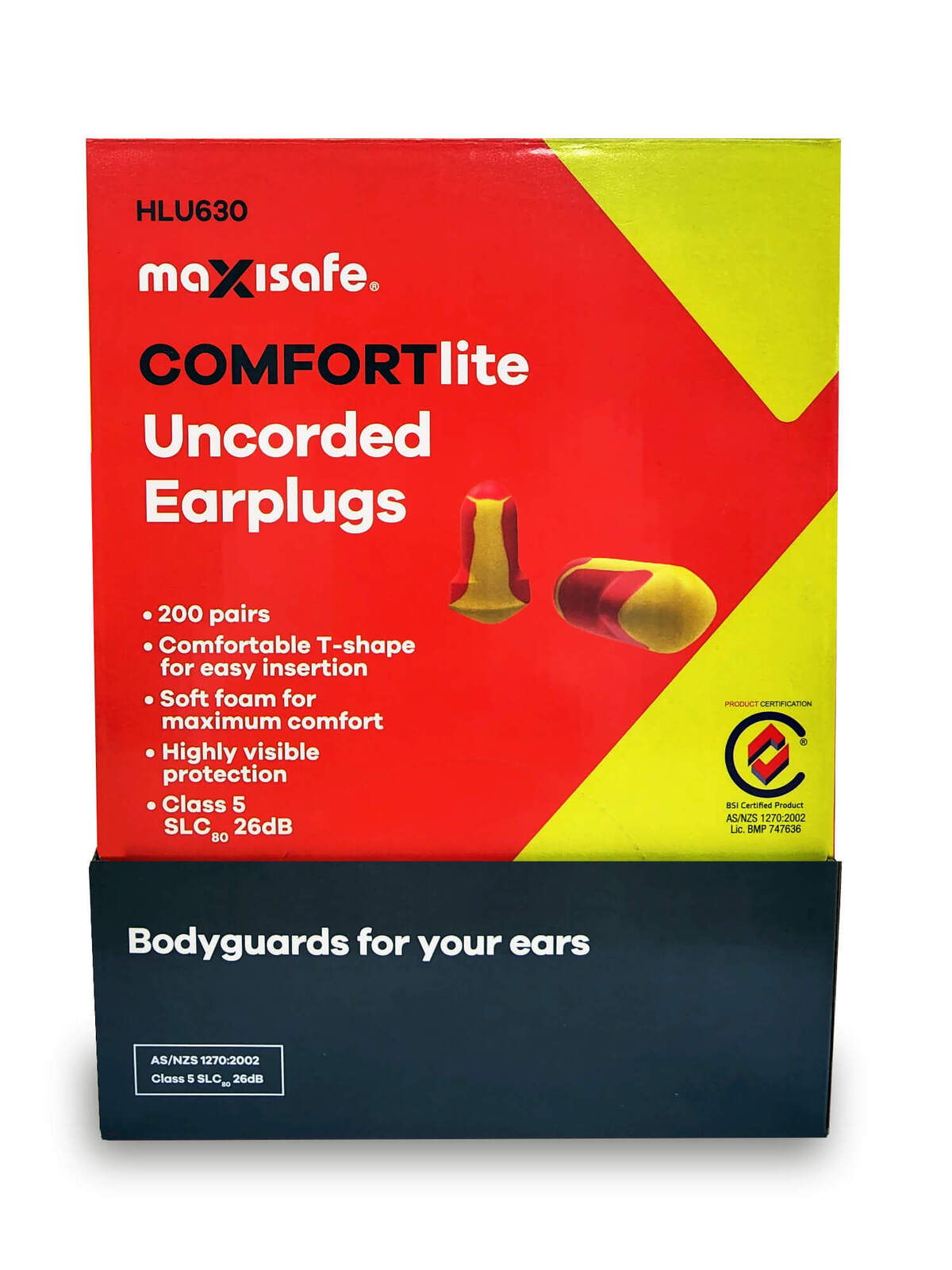 Maxisafe Comfortlite T-Shaped Uncorded Earplugs - Class 5