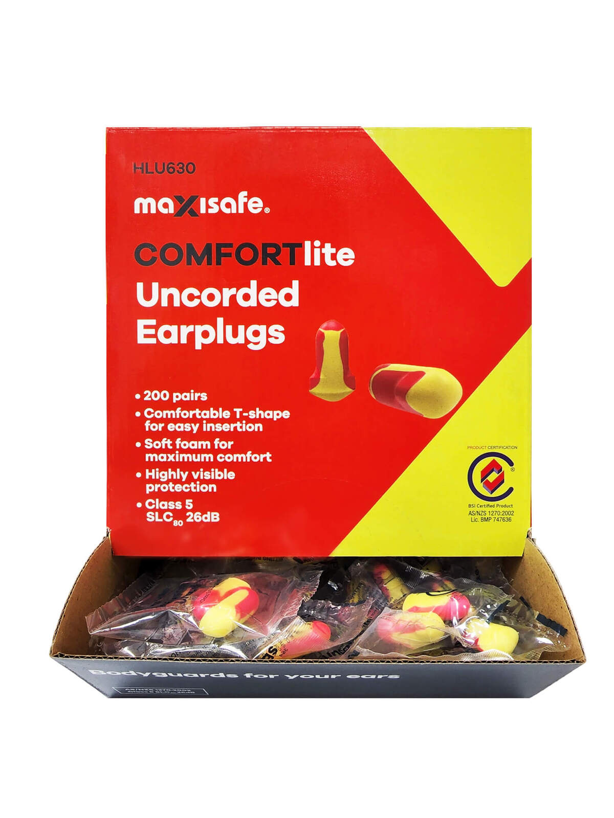 Maxisafe Comfortlite T-Shaped Uncorded Earplugs - Class 5