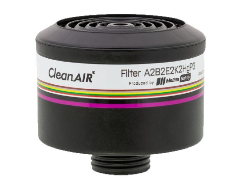 Single A2B2E2K2HgP3 filter for CF02 mask